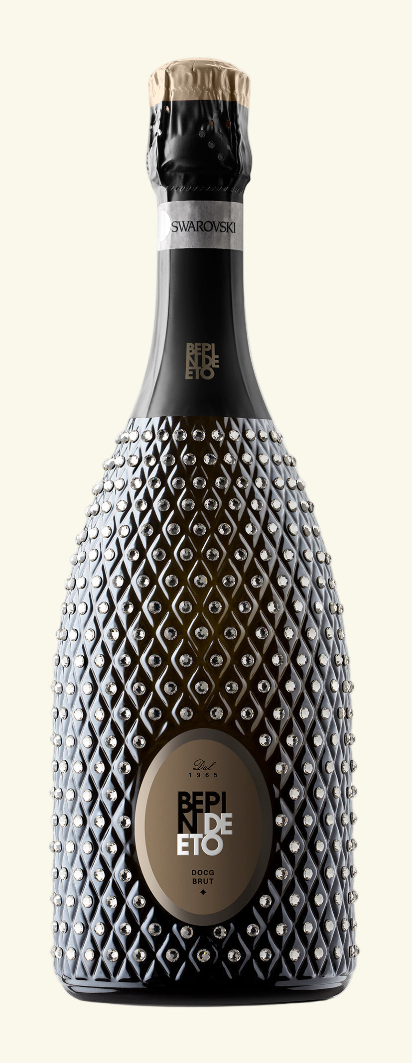 Conegliano Valdobbiadene Prosecco Superiore  Brut Millesimato med håndlagte SWAROVSKI krystaller - bestilling nødvendig.